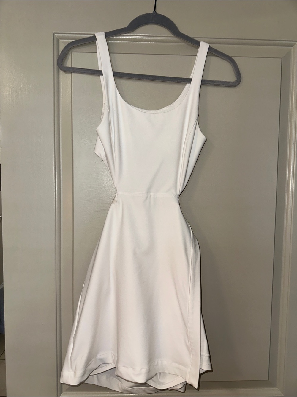 Outdoor Voices Classic White Sleeveless A-Line Dress